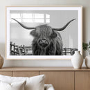 Longhorn Canvas Print, Bighorn Cow Wall Art Canvas Print