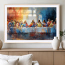 Abstract Watercolor The Last Supper Wall Art