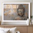 Abstract Buddha Statue Wall Art Canvas Print - Modern