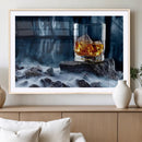 Whiskey Ice Wall Art Canvas Print