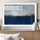 Navy Blue Abstract Wall Art Canvas Print
