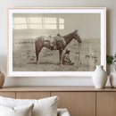 Cowboy Wall Art - Western Horse Canvas Print - Vintage