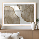 Rustic Brown Tree Ring Wall Art Canvas Print – Framed and