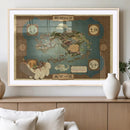 Avatar Wall Art: The Last Airbender Vintage Map - Wall Art