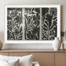 Modern Botanical Wall Art - Floral Black and White Canvas