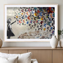 Banksy Graffiti Wall Art Canvas Print: Girl Releasing