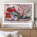 Jordan Shoes Graffiti Wall Art Canvas Print- Jordan Graffiti by MyGreatCanvas | Canvas Wall Art Prints | Photo Prints & Wall Decor