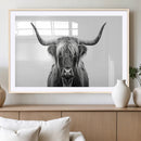 Highland Wall Art Canvas Print – Minimalist Black and White by MyGreatCanvas | Canvas Wall Art Prints | Photo Prints & Wall Decor