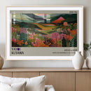 Yayoi Kusama Abstract Print, Vibrant Floral Mountain Art