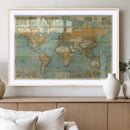 Push Pin World Map Canvas Print – Travel Tracker Wall Art