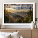 Sunrise Over the Smoky Mountains Canvas Wall Art –