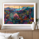 Colorful Abstract Landscape Wall Art Print Canvas - Vibrant
