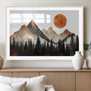 Modern Abstract Mountain Canvas Wall Art Print, Abstract