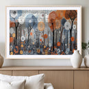 Abstract Winter Landscape Canvas Wall Art Print - Large