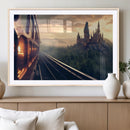 Harry Castle Wall Art Canvas Print, Wizard School Wall Art