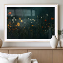Framed Wildflower Field Wall Art, Framed Vintage Botanical