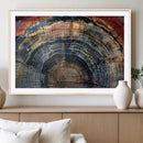 Abstract Tree Ring Wall Art Canvas Print – Colorful Framed