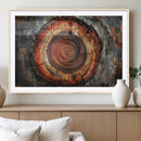 Wood Grain Canvas Wall Art - Framed Abstract Tree Ring