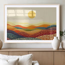 YAYOI KUSAMA Colorful Dot Art Landscape Canvas - Framed