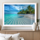 Tropical Beach Wall Art Canvas Print - Serene Ocean