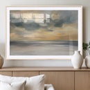 Modern Coastal Artwork with Vibrant Abstract Ocean Waves