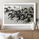 Abstract Horse Wall Art Canvas Print - Dynamic Black Ink