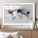 Abstract World Map Wall Art – Framed Geometric Line Canvas by MyGreatCanvas | Canvas Wall Art Prints | Photo Prints & Wall Decor