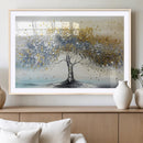 Golden and Silver Tree Wall Art – Framed Elegant Leaves by MyGreatCanvas | Canvas Wall Art Prints | Photo Prints & Wall Decor
