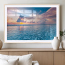 Ocean Sunset Canvas Wall Art Print – Tranquil Seascape