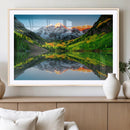 Sunrise Maroon Bells Lake Wall Art Canvas Print – Framed Elk
