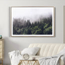 Misty Forest Wall Art Canvas Print – Foggy Pines Pine Valley