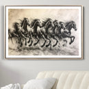 Galloping Horses Wall Art Canvas Print – Framed Wild