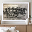 Running Horses Wall Art Canvas Print – Framed Monochrome by MyGreatCanvas | Canvas Wall Art Prints | Photo Prints & Wall Decor