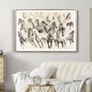 Running Horses Wall Art Canvas Print – Framed Galloping Herd