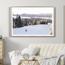 Snowy Mountain Wall Art Canvas Print – Framed Ski Slope by MyGreatCanvas | Canvas Wall Art Prints | Photo Prints & Wall Decor