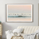 Pastel Ocean Wall Art Canvas Print – Framed Soft Sunset Calm