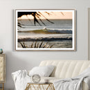 Sunset Surf Wall Art Canvas Print – Framed Golden Hour Waves