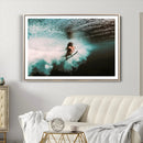 Vibrant Aquatic Motion Wall Art Canvas Print – Framed