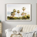 California Coast Palm Trees Wall Art Canvas Print – Framed