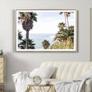 Coastal Palm Trees Wall Art Canvas Print – Framed Ocean