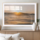 Calm Water Wall Art – Framed Sunset Waves Canvas Artwork, by MyGreatCanvas | Canvas Wall Art Prints | Photo Prints & Wall Decor