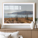 Desert Lake Wall Art – Framed Cactus Mountain Canvas by MyGreatCanvas | Canvas Wall Art Prints | Photo Prints & Wall Decor