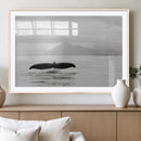 Whale Tail Wall Art – Framed Black White Ocean Canvas by MyGreatCanvas | Canvas Wall Art Prints | Photo Prints & Wall Decor