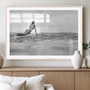 Black and White Surfing Wall Art Canvas Print – Framed Ocean by MyGreatCanvas | Canvas Wall Art Prints | Photo Prints & Wall Decor