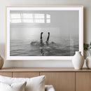 Black White Ocean Wall Art Canvas Print – Framed Monochrome by MyGreatCanvas | Canvas Wall Art Prints | Photo Prints & Wall Decor