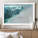 Minimal Beach Wall Art – Framed Ocean Swimming Canvas by MyGreatCanvas | Canvas Wall Art Prints | Photo Prints & Wall Decor