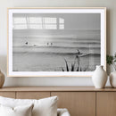 Surfer Silhouette Wall Art – Framed Calm Ocean Canvas by MyGreatCanvas | Canvas Wall Art Prints | Photo Prints & Wall Decor