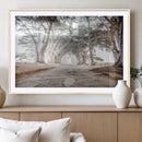 Cypress Tunnel Wall Art – Framed Misty Road Canvas Artwork, by MyGreatCanvas | Canvas Wall Art Prints | Photo Prints & Wall Decor