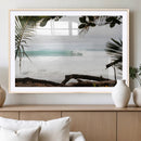 Tropical Surf Wall Art Canvas Print – Framed Palm Tree View by MyGreatCanvas | Canvas Wall Art Prints | Photo Prints & Wall Decor