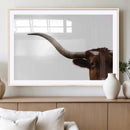Texas Longhorn Wall Art Canvas Print – Framed Minimalist Cow by MyGreatCanvas | Canvas Wall Art Prints | Photo Prints & Wall Decor